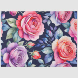 Papel de Tecido Colorido Flores de Jardim de Algod