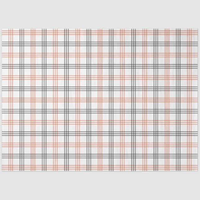 Papel de Tecido com Faixa Preta e Laranja (Frente )