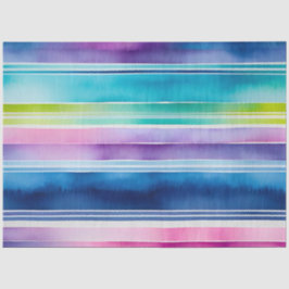 Papel de Tecido com faixas de cor d'água coloridas