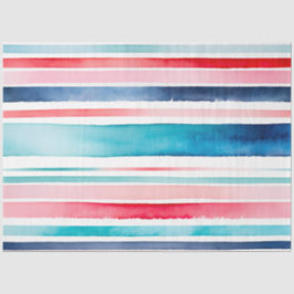 Papel de Tecido com faixas de cor d'água coloridas