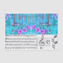 Papel de Tecido Coordenador Musical para DIY