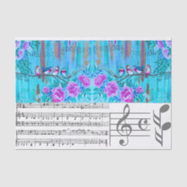 Papel de Tecido Coordenador Musical para DIY