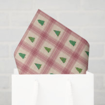 Papel de Tecido das Árvores de Natal com Ênfase de