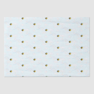 Papel de tecido de abelha feliz e bonito