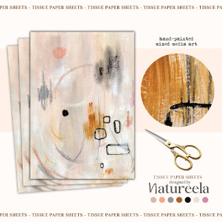 Papel de tecido de abstrato de arte neutro Beige