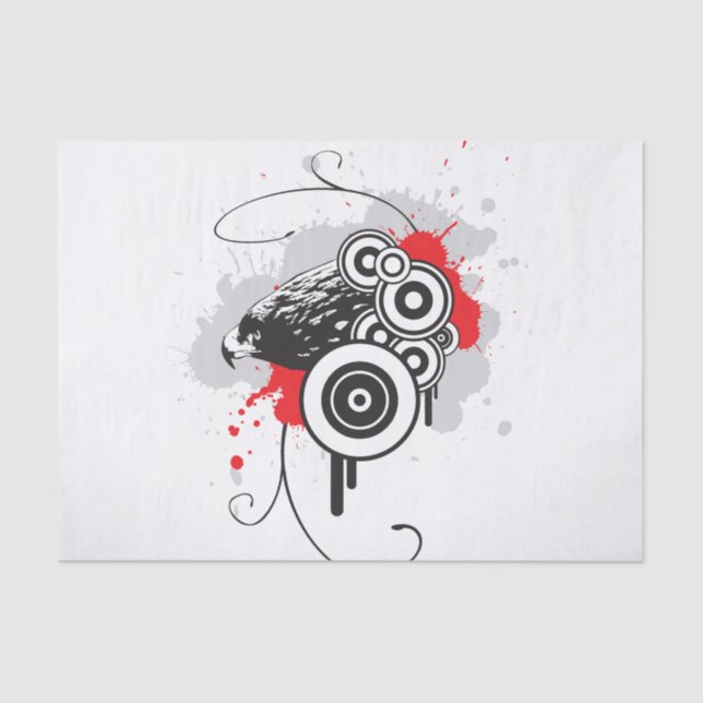 Papel de Tecido de Águia abstrato (Frente )