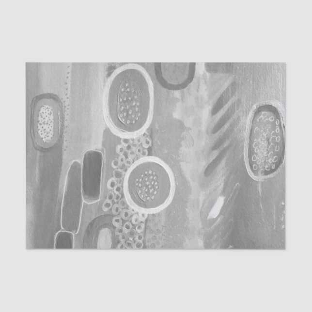 Papel de Tecido de Arte Abstrato das cinzas (Frente )