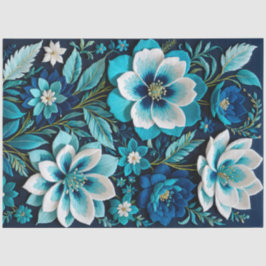 Papel de Tecido de Arte Floral Colorida