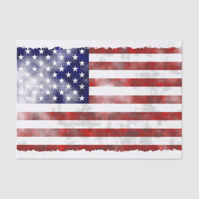 Papel de Tecido de Bandeira Americano (Frente )