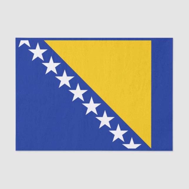 Papel de Tecido de Bandeira da Bósnia-Herzegovina (Frente )