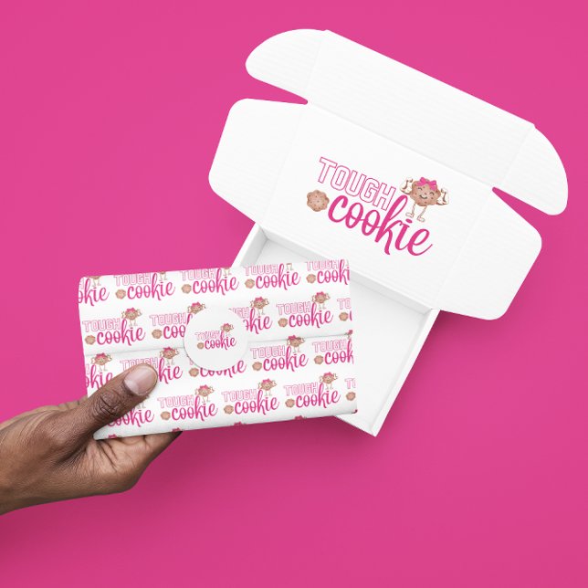 Papel de Tecido de Biscoito Duro (Let someone special know they are strong with this, "Tough Cookie" tissue paper! )