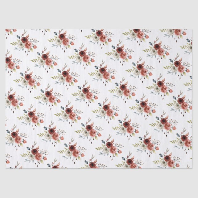 Papel de Tecido de Casamento Floral do Autumn Fall (Frente )