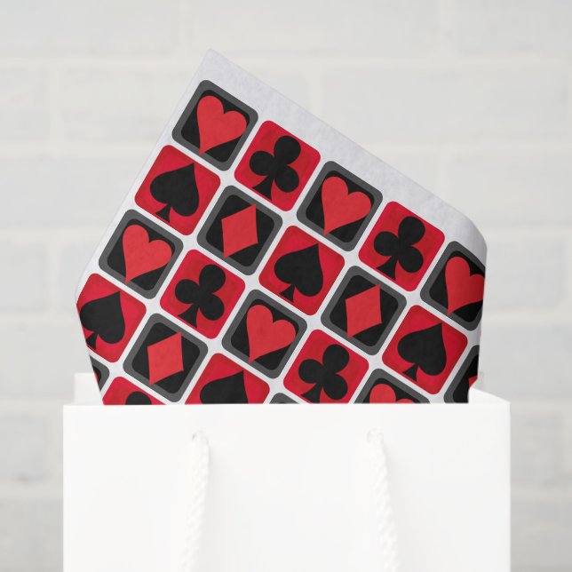 Papel de Tecido de Casino Pequeno Pôquer (Sacola de presentes)