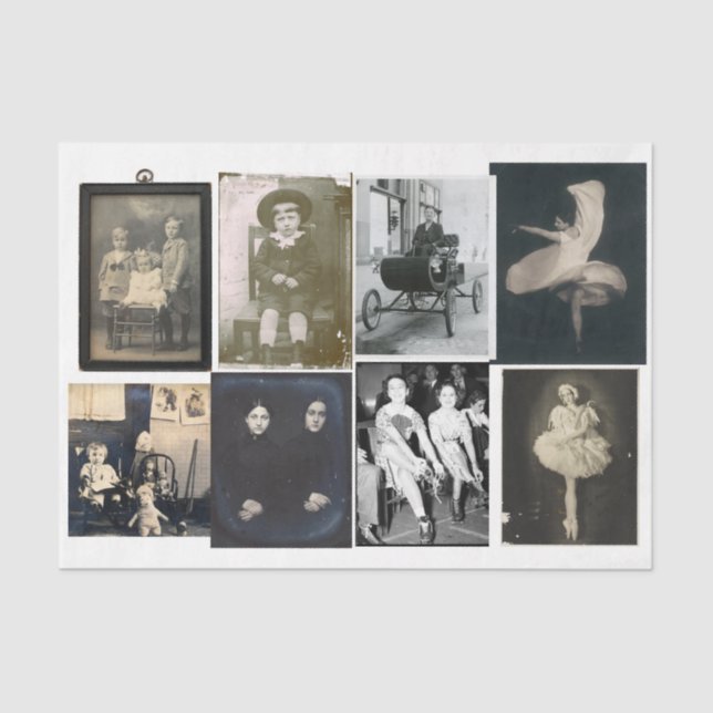 Papel de Tecido de Colagem de Fotografia de Varied (Frente )