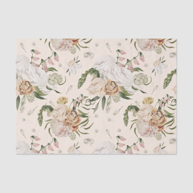 Papel de Tecido de Cor Personalizado das Flores de (Frente )