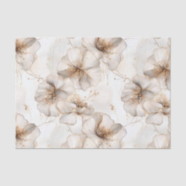 Papel de Tecido de Decodificação das Flores Neutra