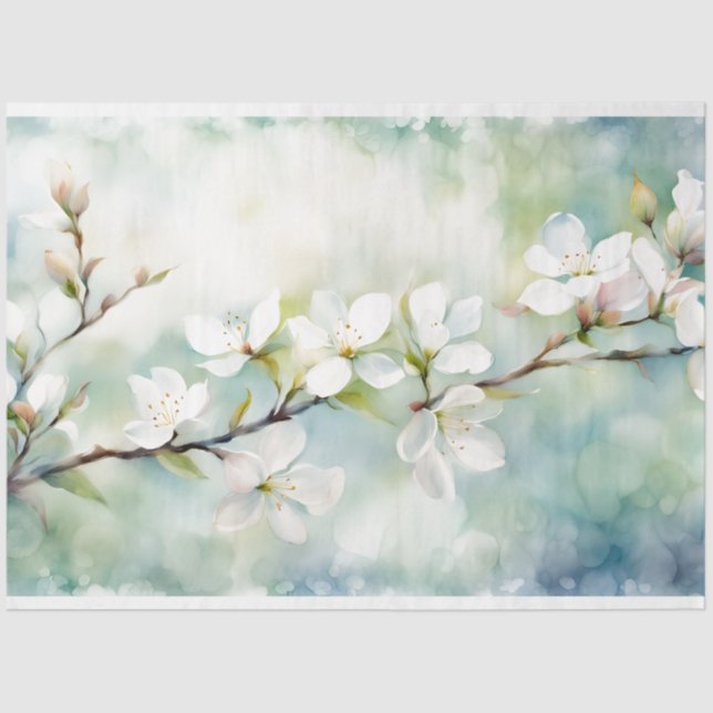 Papel de Tecido de Decodificação do Flor da Maçã (Frente )