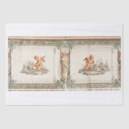 PAPEL DE TECIDO DE DECOPAGAÇÃO: FRIEZA FLORAL DE V