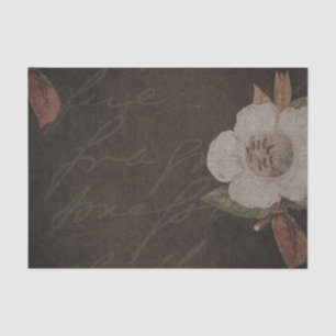 Papel de Tecido de Decoupage da Flor Escuro