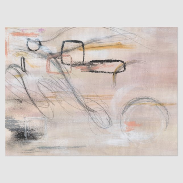 Papel de Tecido de Decoupage de abstrato de Padrão (Frente )