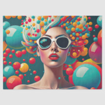 Papel de Tecido de Decoupage de Arte Pop