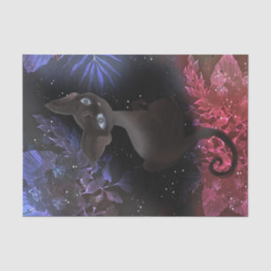 Papel de Tecido de Decoupage de Halloween de Gato 