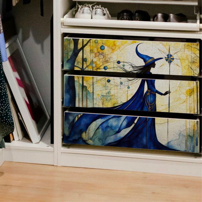 Papel de Tecido de Decoupage de Mulher Azul Magnét (Criador carregado)