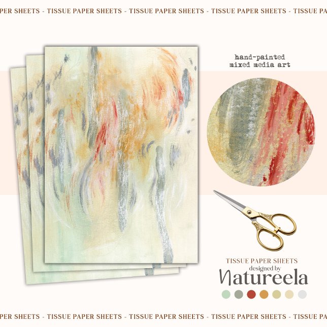 Papel de Tecido de Decoupage de Padrão Abstrato Ve (Criador carregado)