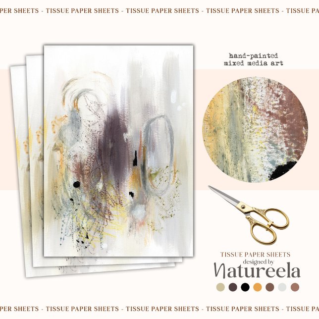 Papel de Tecido de Decoupage de Padrão de Abstrato (Criador carregado)