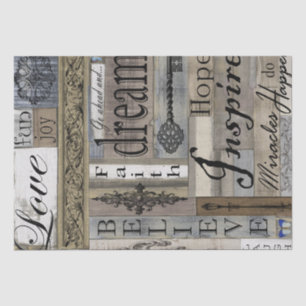 Papel de Tecido de Decoupage de Woods de Inspiraçã