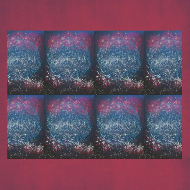 Papel de Tecido de Decoupage do Fireworks Azul-Bra (Criador carregado)