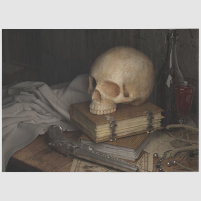 Papel de Tecido de Decoupage do Livro Pirata do Cr (Frente )