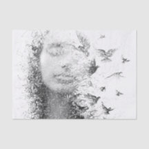 Papel de Tecido de Decoupage do Mobiliário de Cará