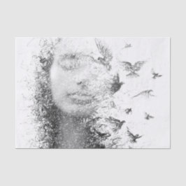 Papel de Tecido de Decoupage do Mobiliário de Cará