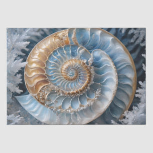 Papel de Tecido de Decoupage do Nautilus Shell Den