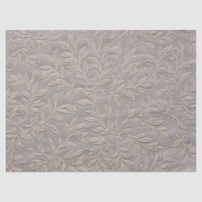 Papel de Tecido de Decoupage Emboscada de Folha Es (Frente )