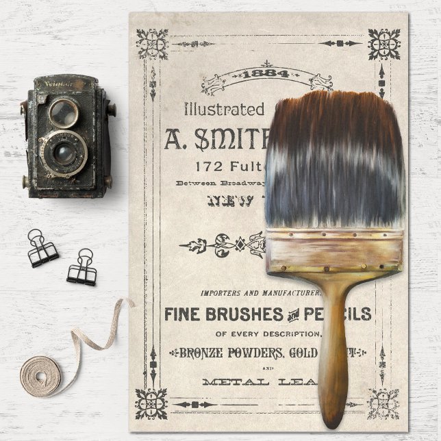 Papel de Tecido de Descopagação de Pincel de Vinta (Criador carregado)