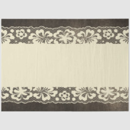 Papel de Tecido de Desvinculação do Lace Preto Vin