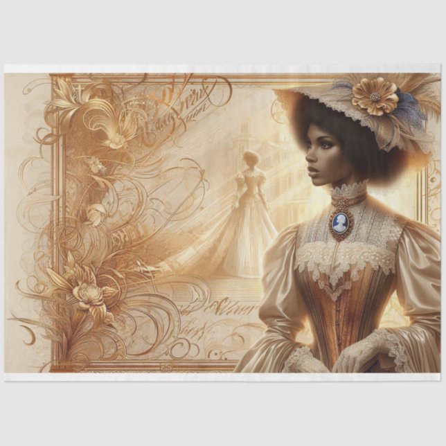 Papel de Tecido de Dissociação - Americano African (Frente )