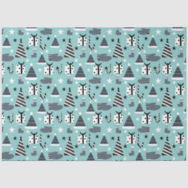 Papel de Tecido de Elementos de Natal