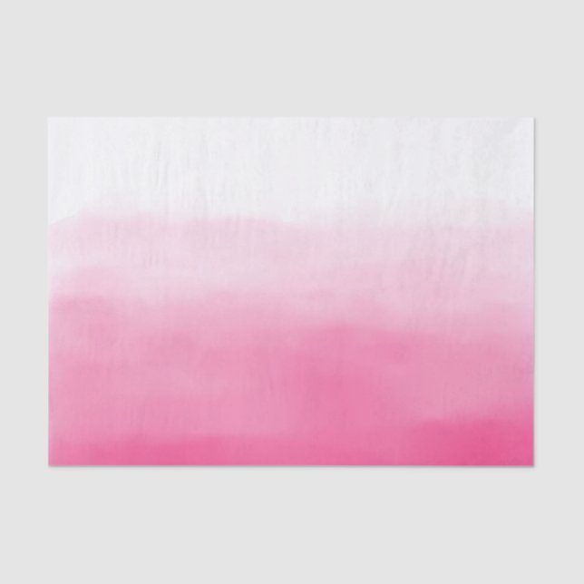 Papel de Tecido de Mão Rosa Quente de Aquarela (Frente )