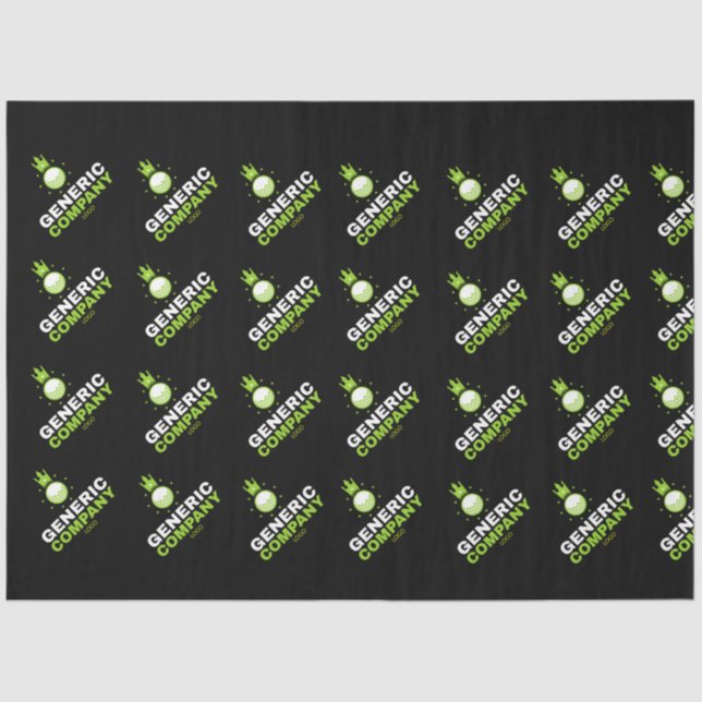 Papel de tecido de marca única a preto (Frente )