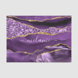 Papel de Tecido de Nome Personalizado Glitter Dour