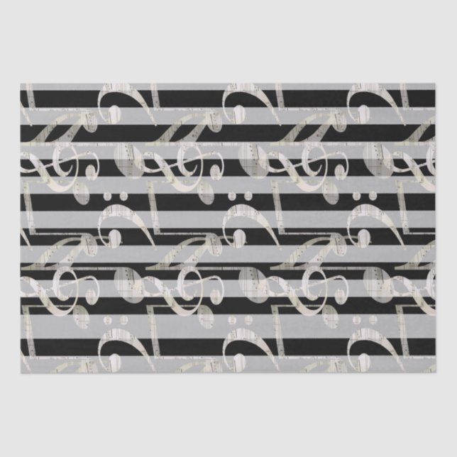 Papel de Tecido de Notação de Música (Frente )