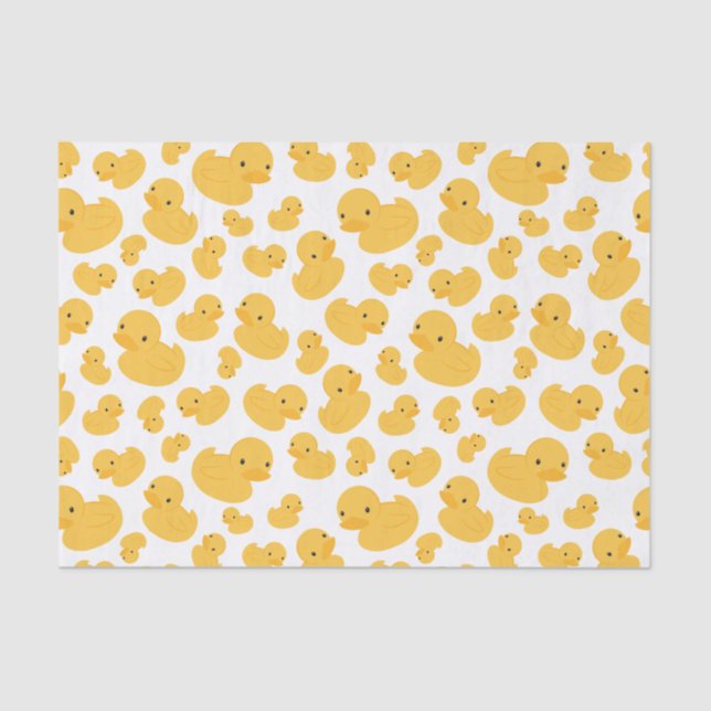 Papel de Tecido de Presente Padrão Pato Amarelo (Frente )