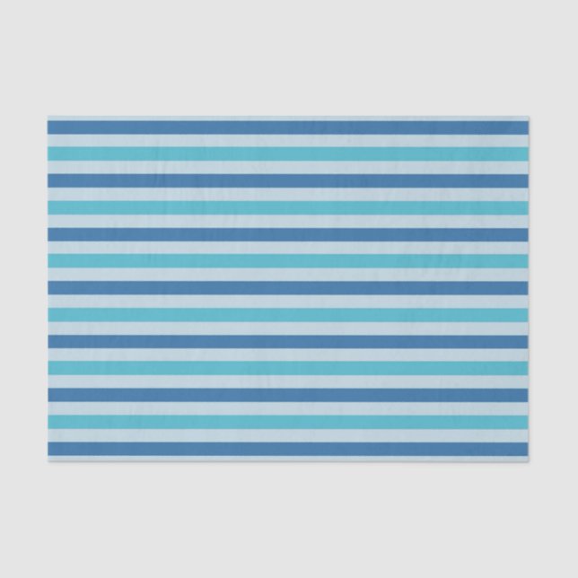 Papel de Tecido de Stripe Azul (Frente )