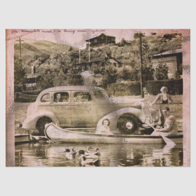 Papel de Tecido de Tempo de Férias Retroativas (Frente )