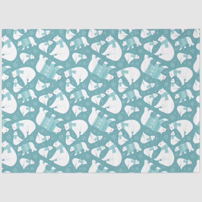 Papel de Tecido de Ursos Polares (Frente )