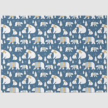 Papel de Tecido de Ursos Polares