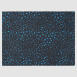 Papel de Tecido Design 5 da Série Leopardo Azul e 